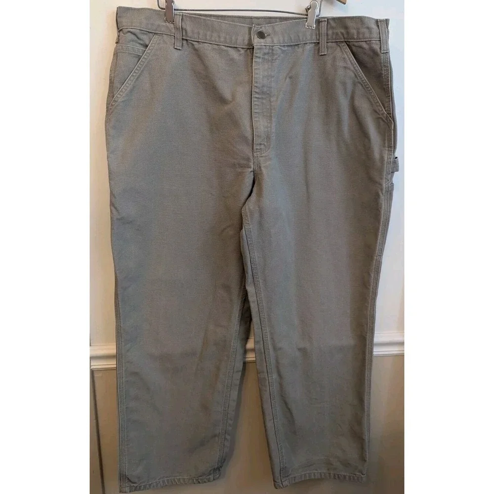 Carhartt‎ Dungaree Rugged Work Pants Canvas Size 42x30 Beige Workwear Streetwear